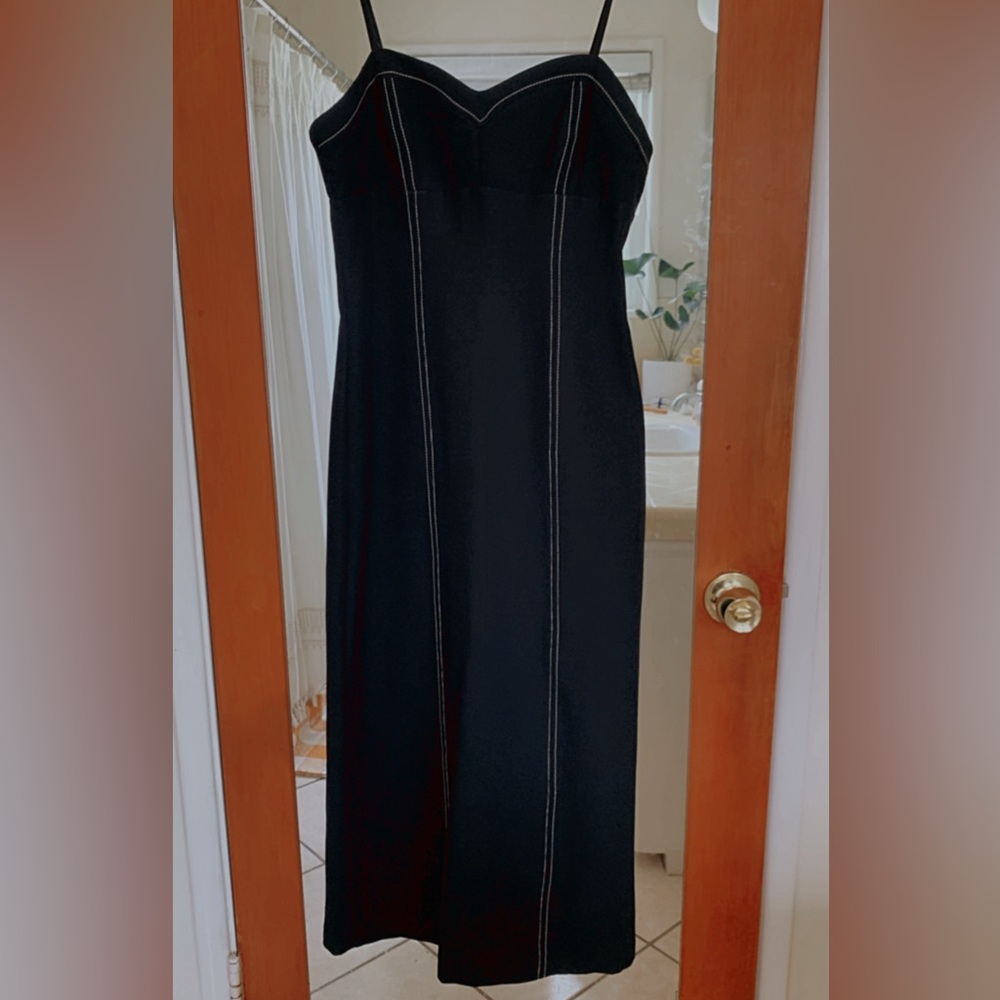 Zara Strapless White Top Stitched Maxi Evening Dress